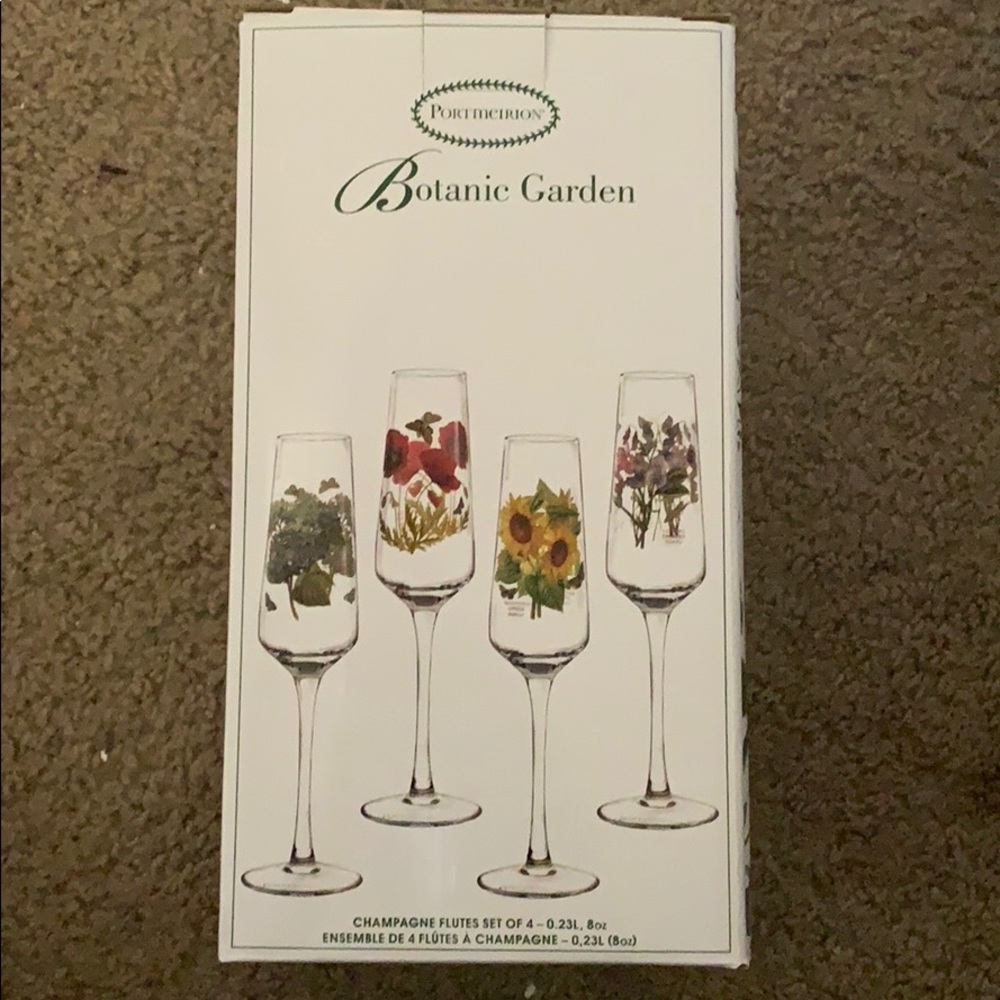 Portmeirion Botanic Garden Champagne Flutes, New